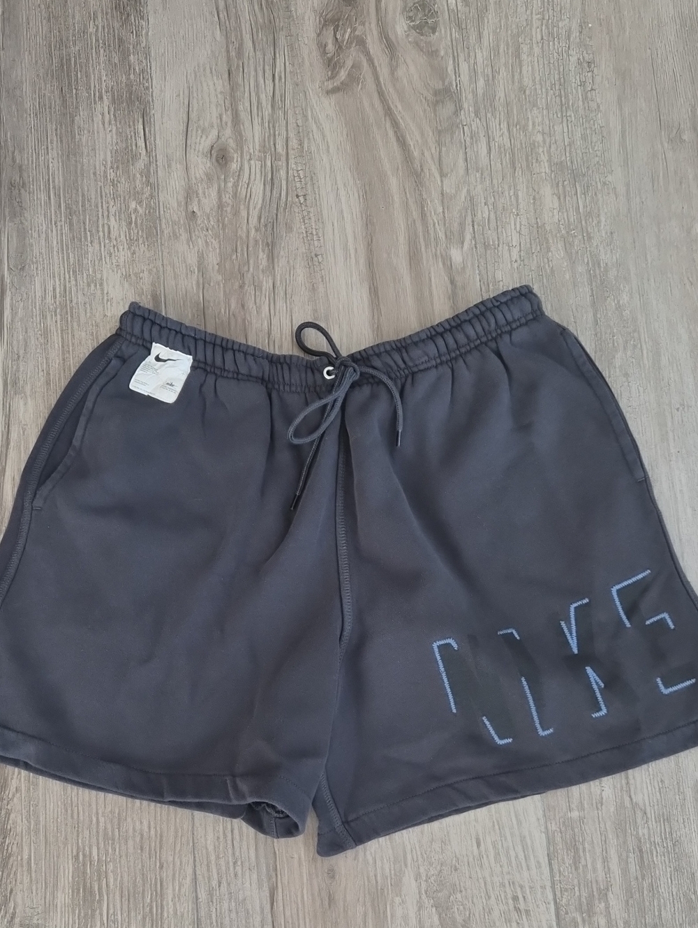 Nwt New Washed Black Athletic Drawstring Shorts with Pockets